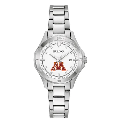 Women's Bulova Silver Minnesota Golden Gophers