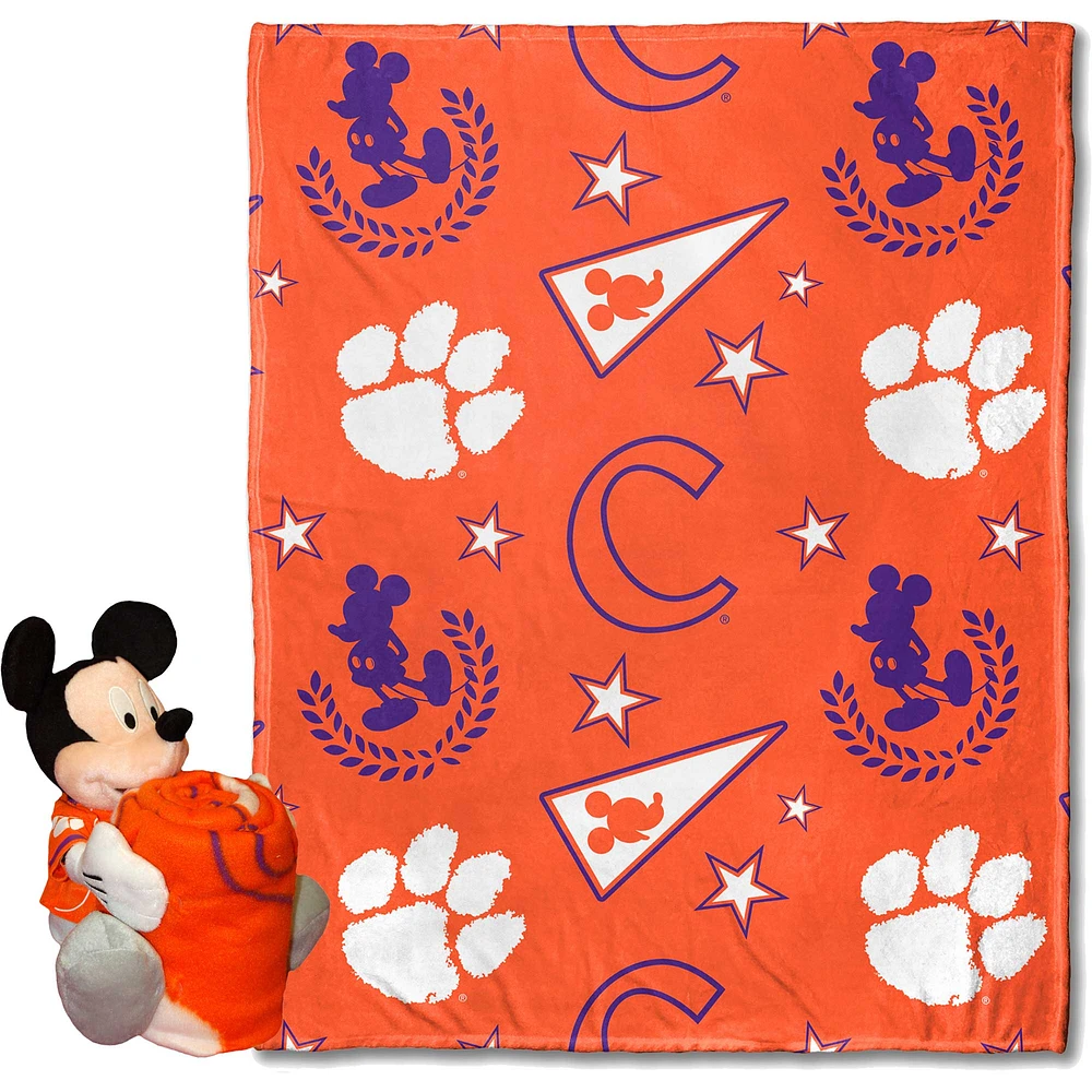 Northwest x Disney Clemson Tigers Mickey Hugger Pillow & Silk Touch Throw Set