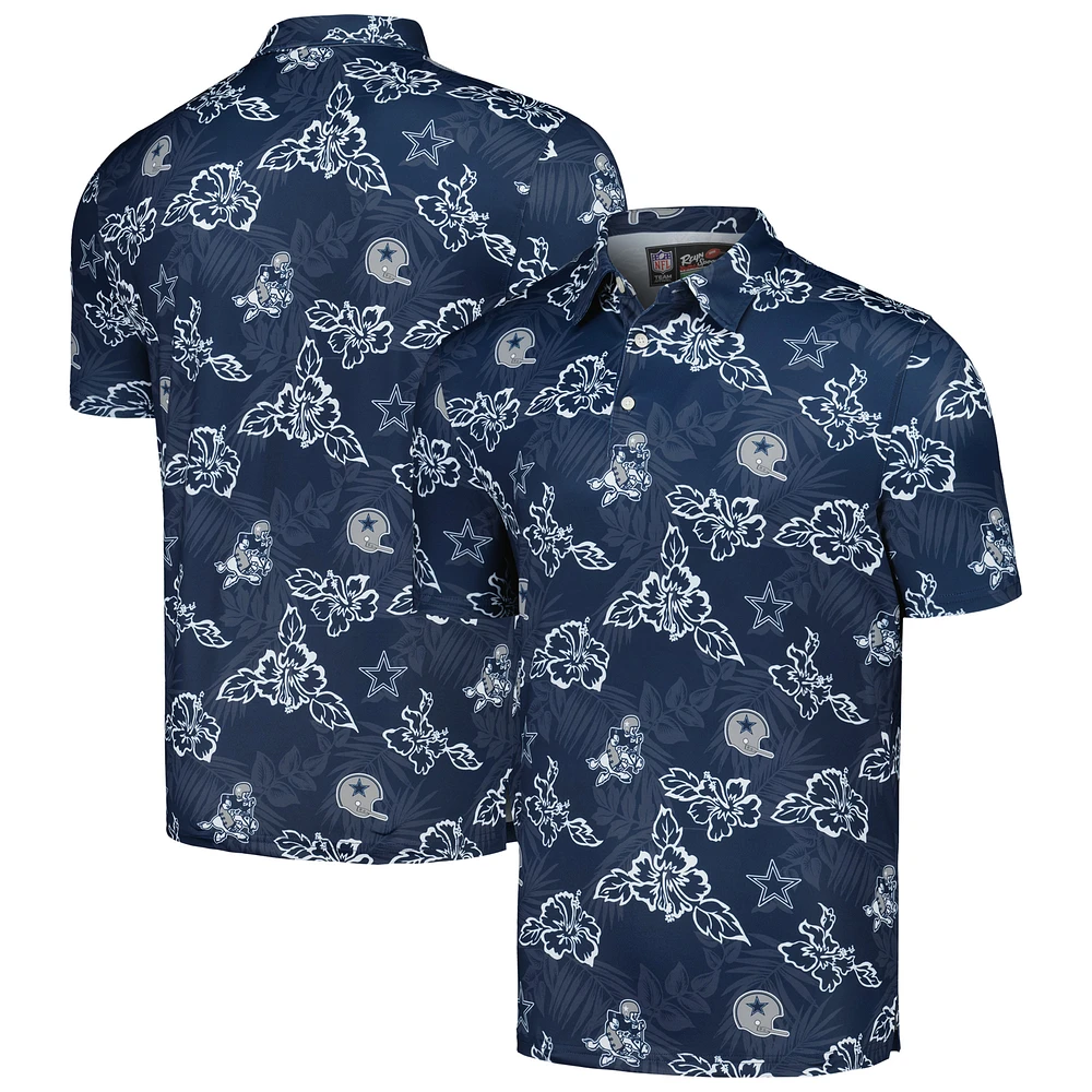 Men's Reyn Spooner Navy Dallas Cowboys Throwback Pua Performance Polo