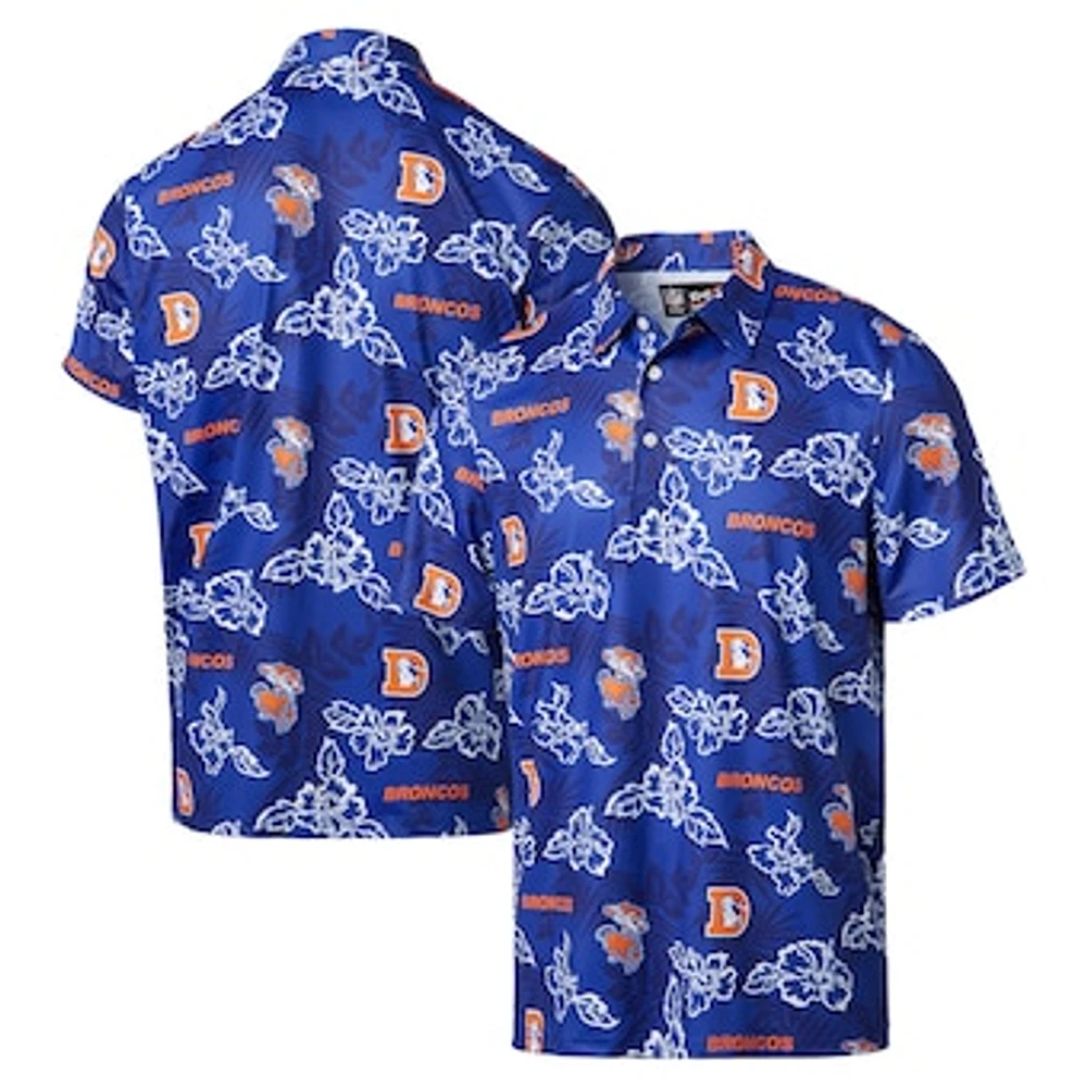 Men's Reyn Spooner Royal Denver Broncos Throwback Pua Performance Polo