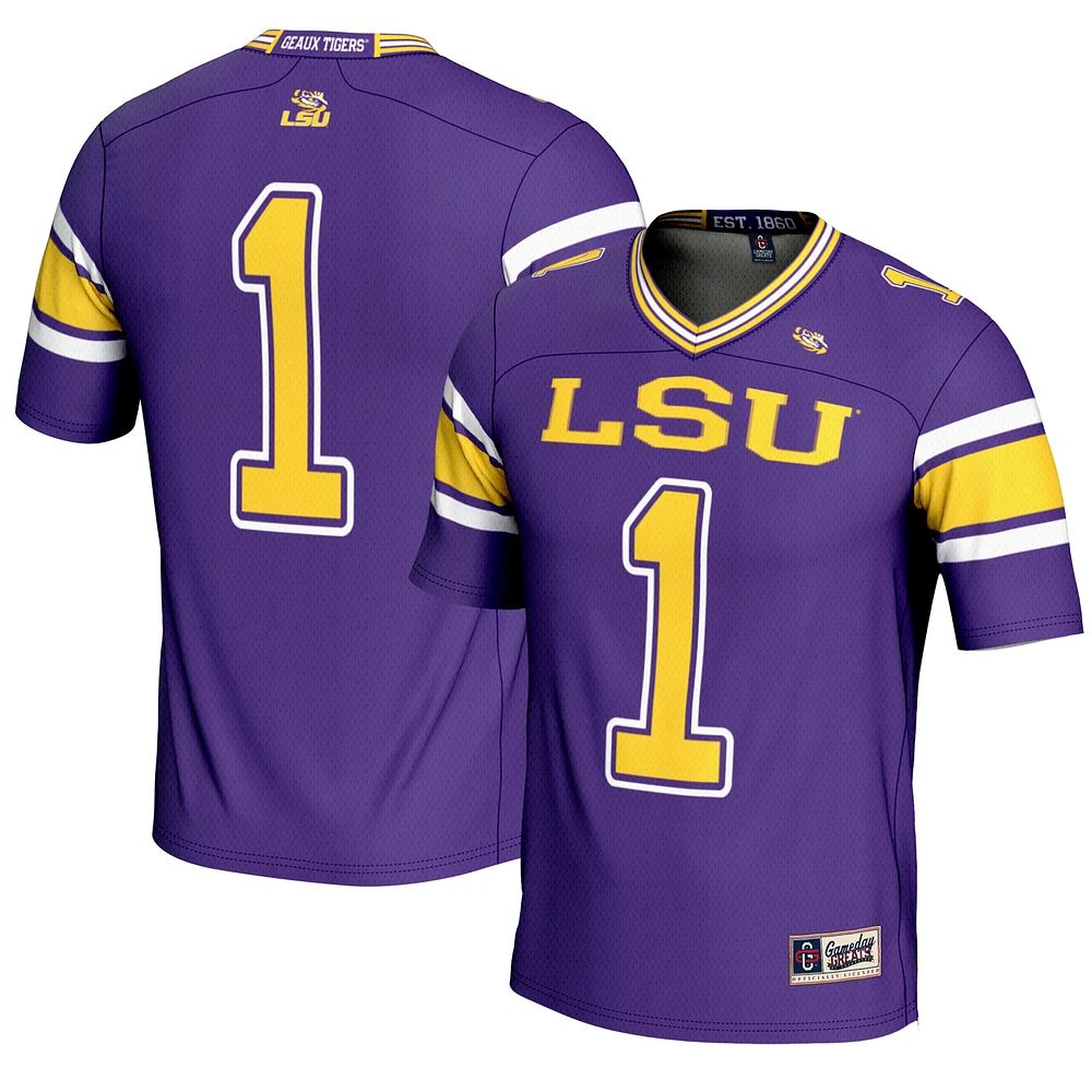 Men's GameDay Greats #1 LSU Tigers Endzone Football Jersey