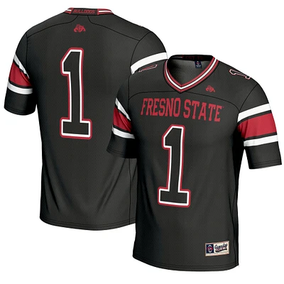 Youth GameDay Greats #1 Black Fresno State Bulldogs Endzone Football Jersey