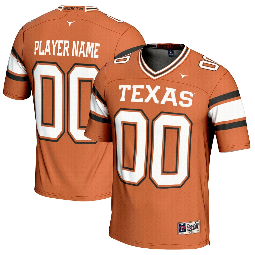 Men's GameDay Greats Texas Orange Longhorns NIL Pick-A-Player Football Fashion Jersey