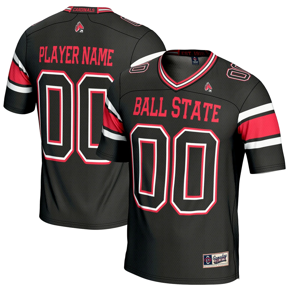 Youth GameDay Greats Black Ball State Cardinals NIL Pick-A-Player Football Jersey