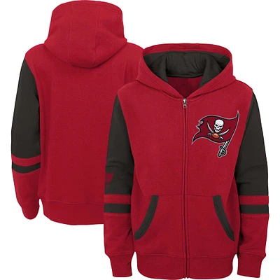 Preschool Red Tampa Bay Buccaneers Stadium Color Block Full-Zip Hoodie