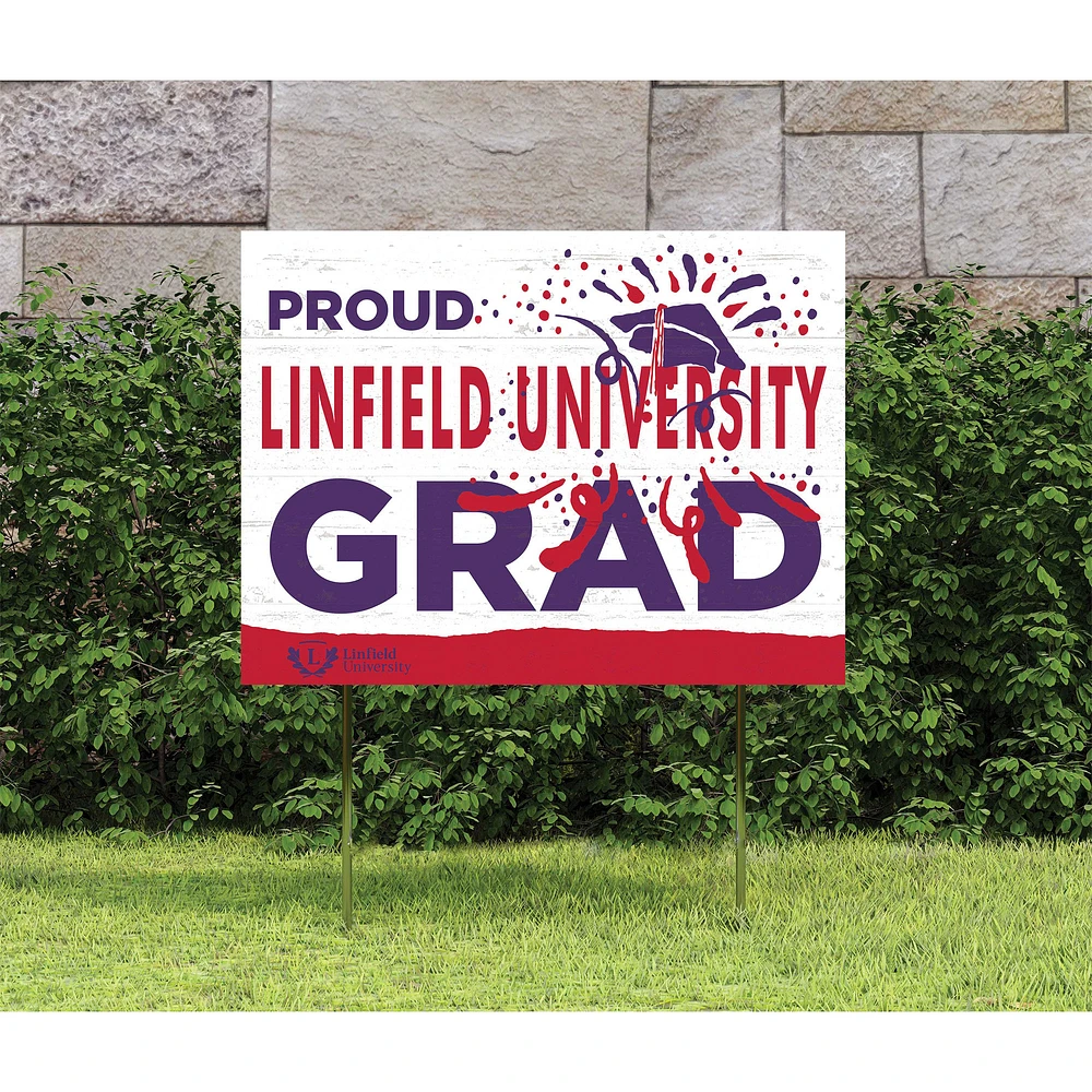 Linfield Wildcats 18'' x 24'' Proud Graduate Yard Sign