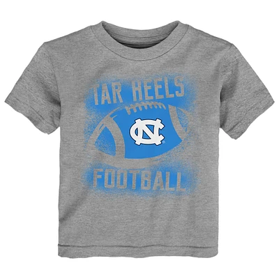 Toddler Heather Gray North Carolina Tar Heels Stencil T-Shirt