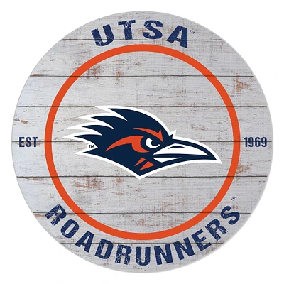 UTSA Roadrunners 20'' x 20'' Indoor/Outdoor Weathered Circle Sign