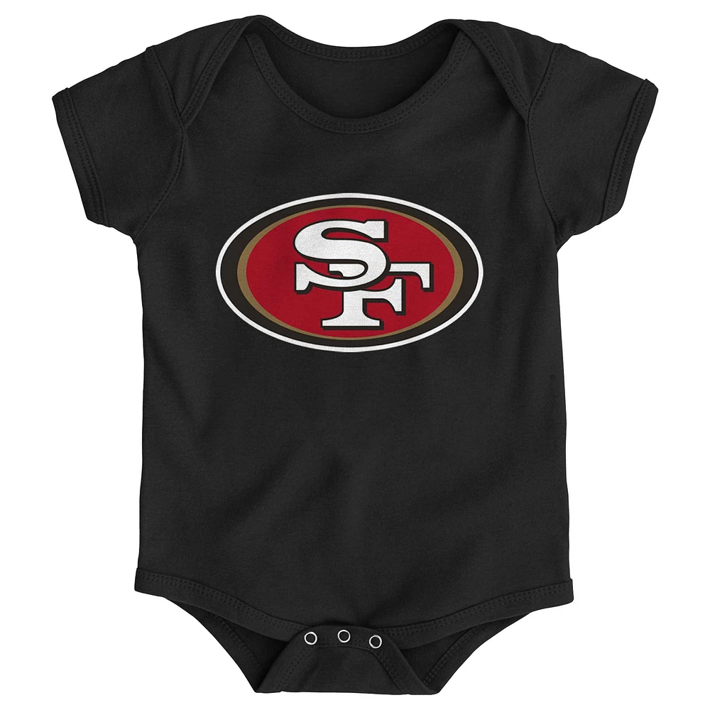 Newborn & Infant Black San Francisco 49ers Team Logo Bodysuit