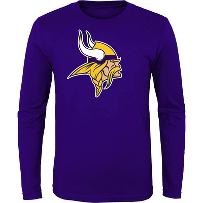 Youth Purple Minnesota Vikings Primary Logo Long Sleeve T-Shirt