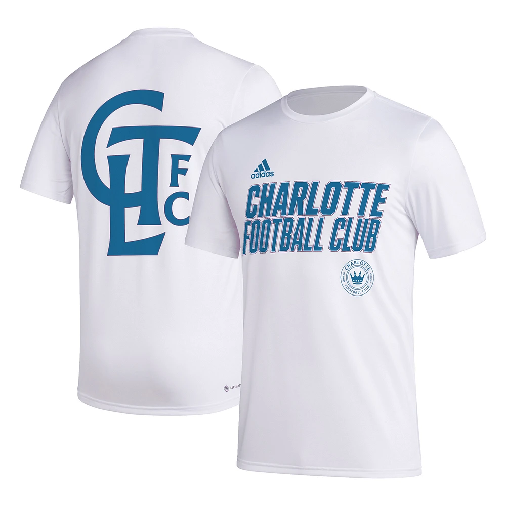 Men's adidas Charlotte FC Team Jersey Hook AEROREADY T-Shirt