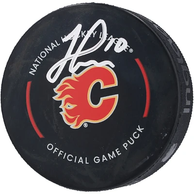 Jonathan Huberdeau Calgary Flames Autographed Official Game Puck