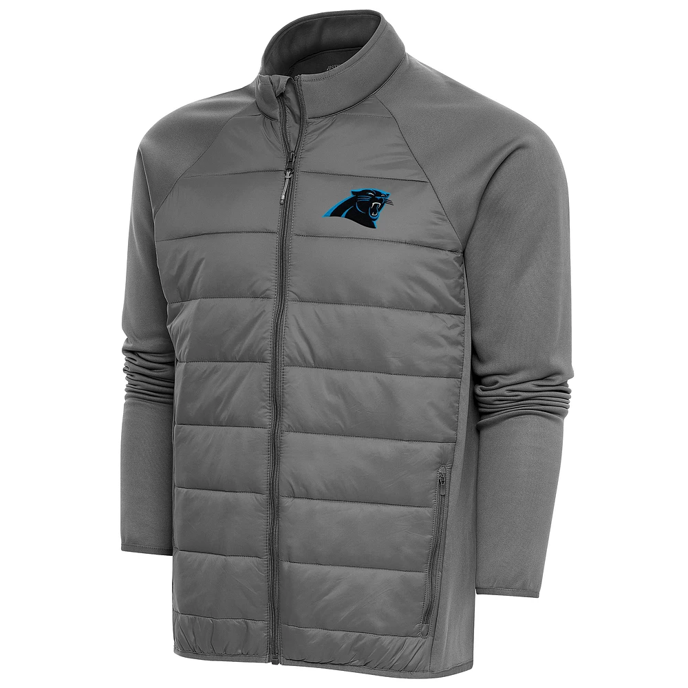 Men's Antigua Steel Carolina Panthers Altitude Full-Zip Jacket