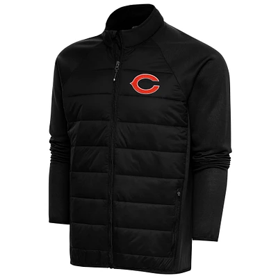 Men's Antigua Black Chicago Bears Altitude Full-Zip Jacket