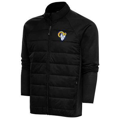 Men's Antigua Black Los Angeles Rams Altitude Full-Zip Jacket