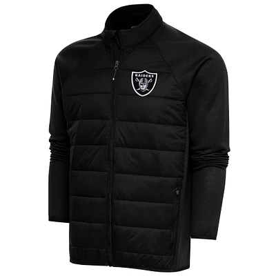 Men's Antigua Black Las Vegas Raiders Altitude Full-Zip Jacket