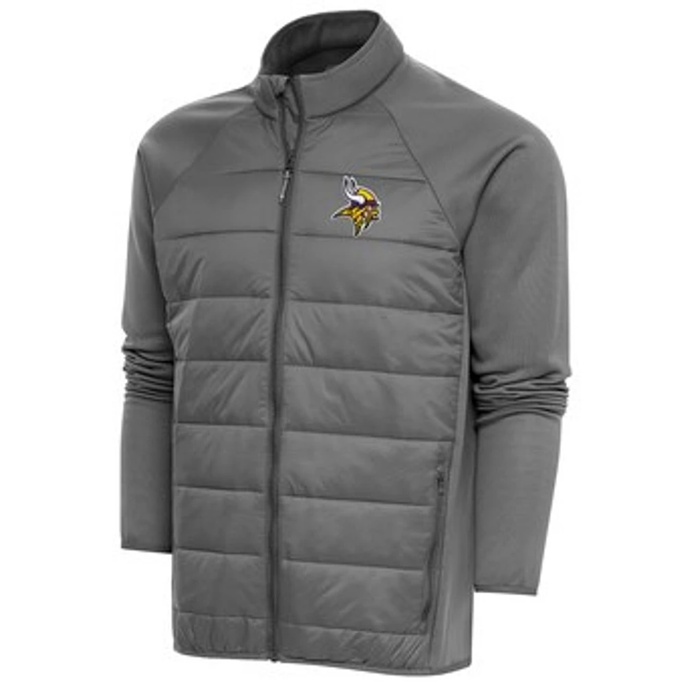 Men's Antigua Steel Minnesota Vikings Altitude Full-Zip Jacket