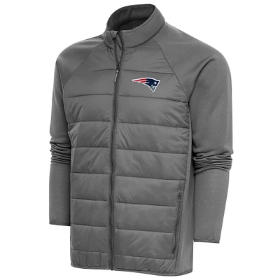 Men's Antigua Steel New England Patriots Altitude Full-Zip Jacket