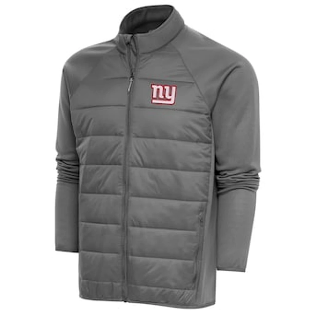Men's Antigua Steel New York Giants Altitude Full-Zip Jacket