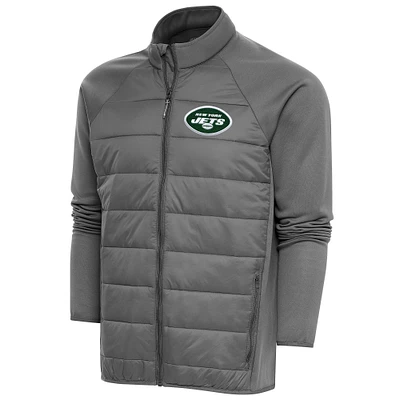 Men's Antigua Steel New York Jets Altitude Full-Zip Jacket