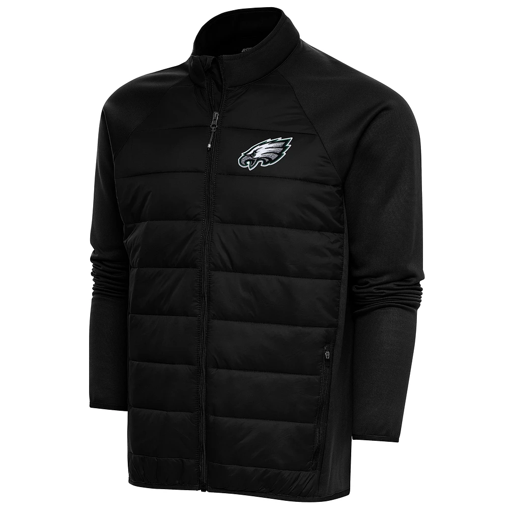 Men's Antigua Black Philadelphia Eagles Altitude Full-Zip Jacket