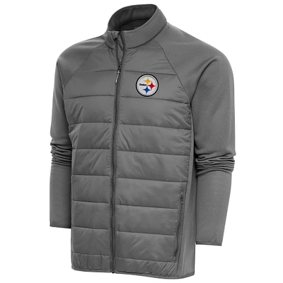 Men's Antigua Steel Pittsburgh Steelers Altitude Full-Zip Jacket
