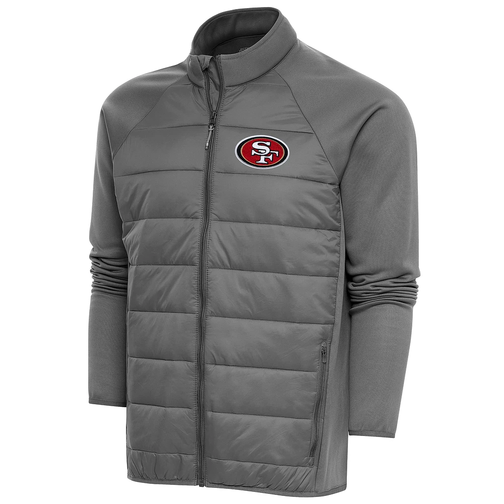 Men's Antigua Steel San Francisco 49ers Altitude Full-Zip Jacket