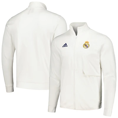 Men's adidas White Real Madrid 2023/24 Anthem Full-Zip Jacket