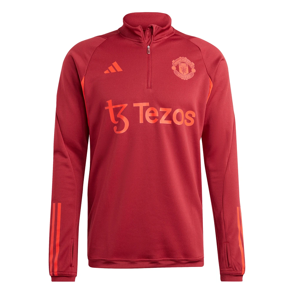 Men's adidas Red Manchester United 2023/24 Training Quarter-Zip Top