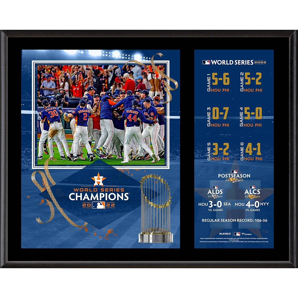 Houston Astros 12" x 15" 2022 World Series Champions Sublimated Plaque