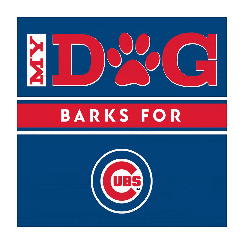 Imperial Chicago Cubs 10" x 10.5" Dog Barks Wall Art