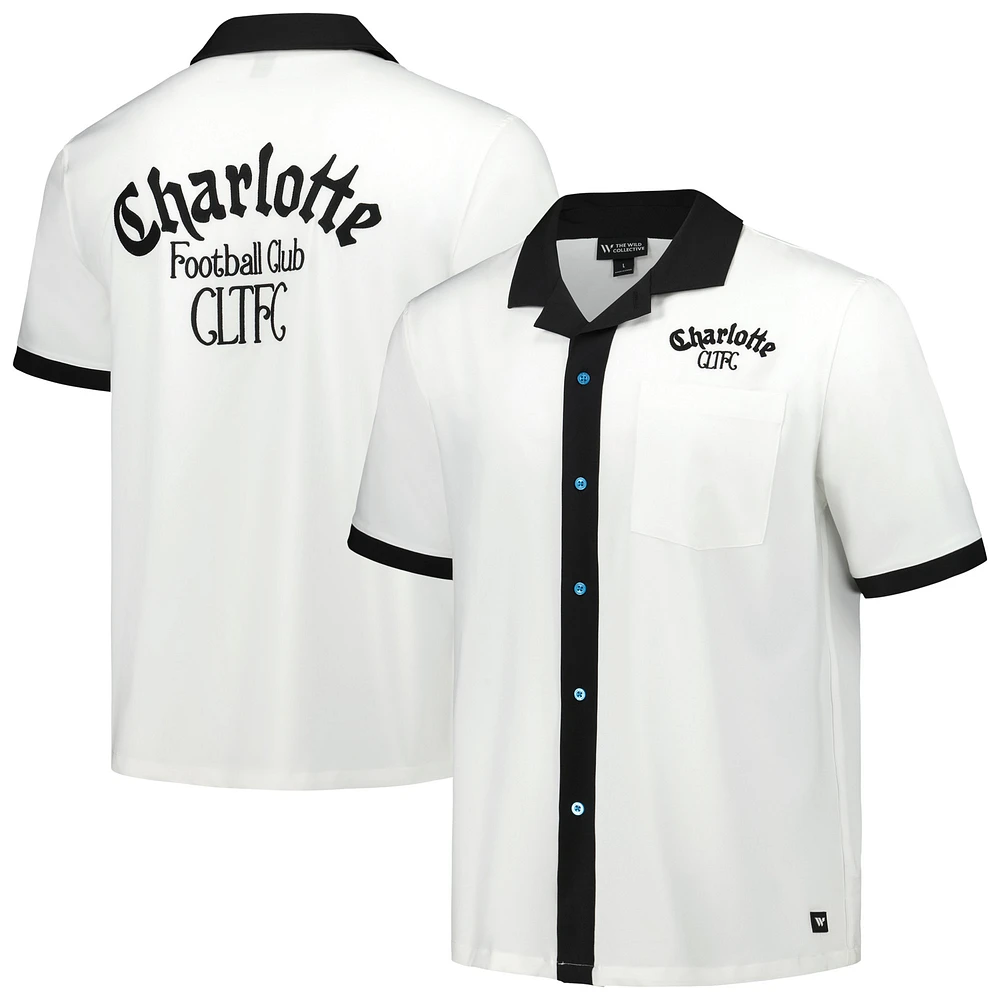 Men's The Wild Collective White Charlotte FC Bowler Button-Up Shirt