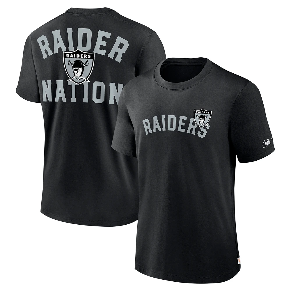 Men's Nike Black Las Vegas Raiders Rewind Slogan T-Shirt