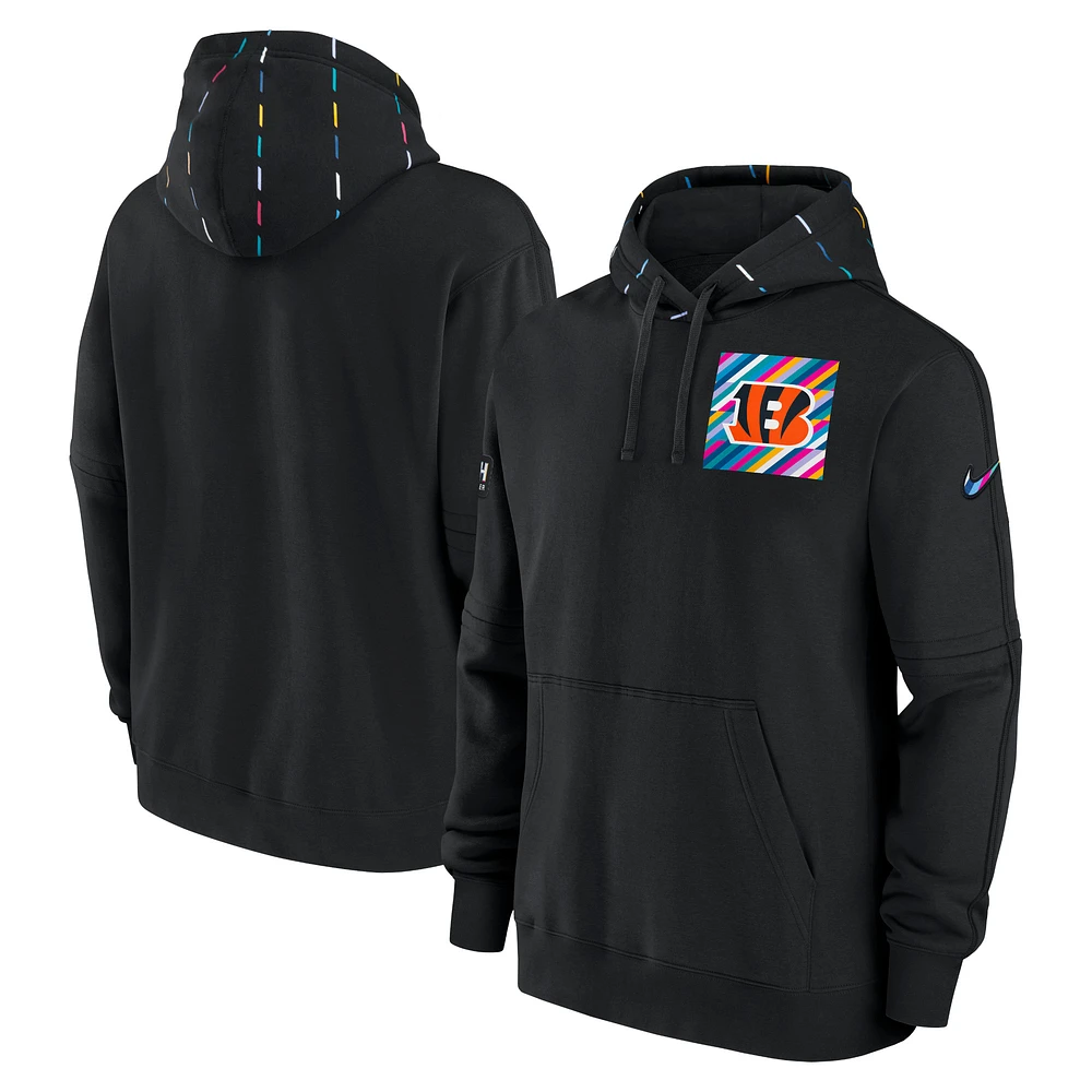 Men's Nike Black Cincinnati Bengals Crucial Catch Club Pullover Hoodie