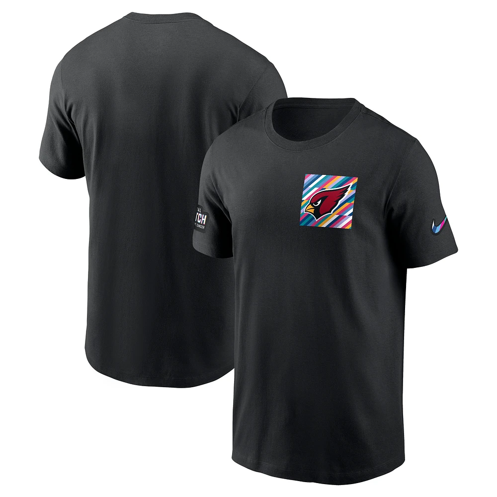 Men's Nike Black Arizona Cardinals Crucial Catch Sideline Tri-Blend T-Shirt
