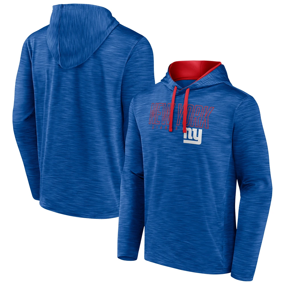 Men's Fanatics Heather Royal New York Giants Hook and Ladder Pullover Hoodie