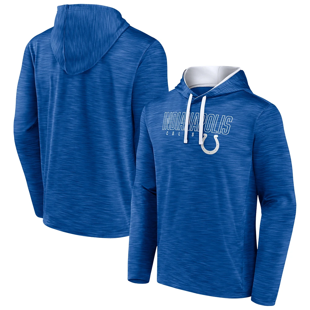 Men's Fanatics Heather Royal Indianapolis Colts Hook and Ladder Pullover Hoodie