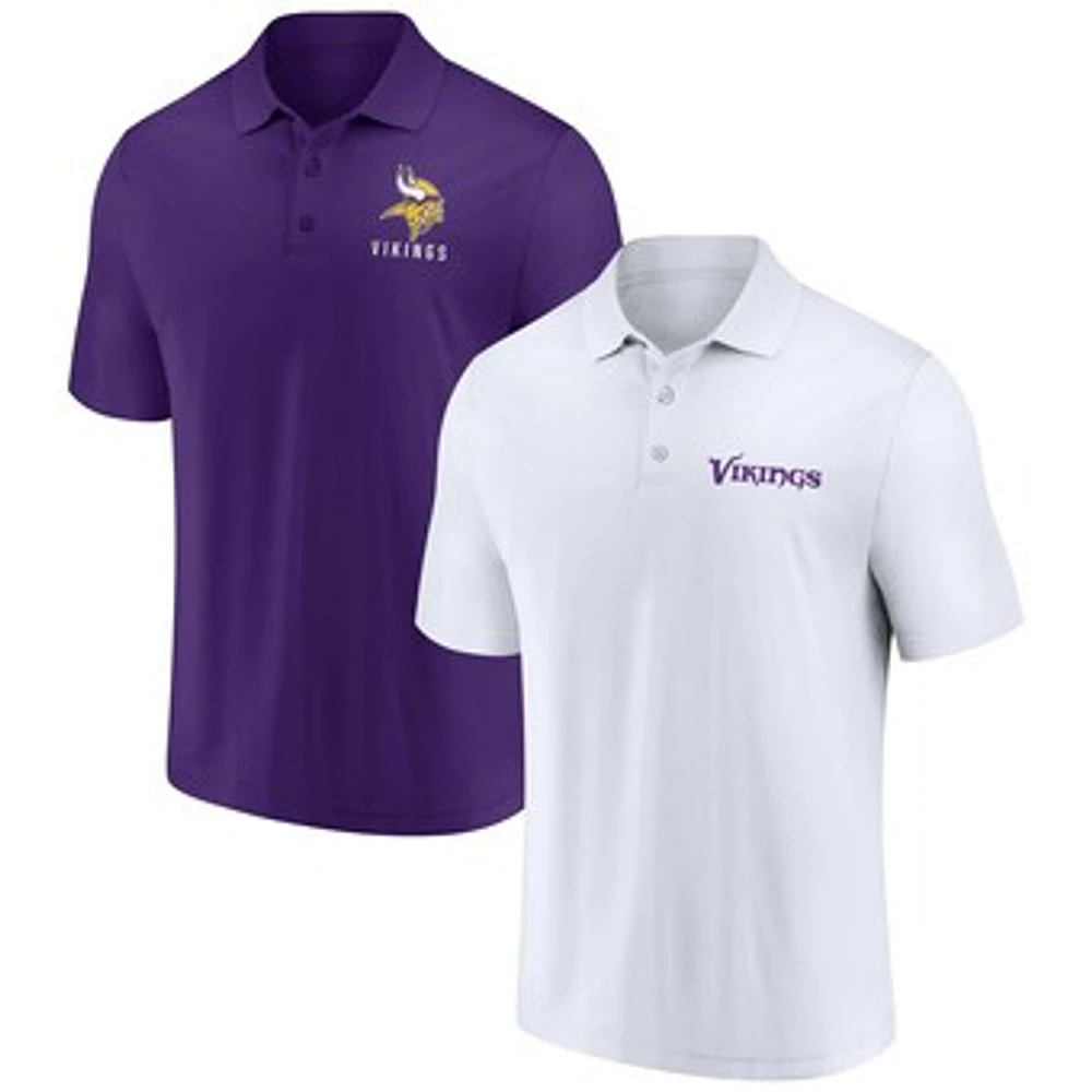 Men's Fanatics Minnesota Vikings Lockup Two-Pack Polo Set