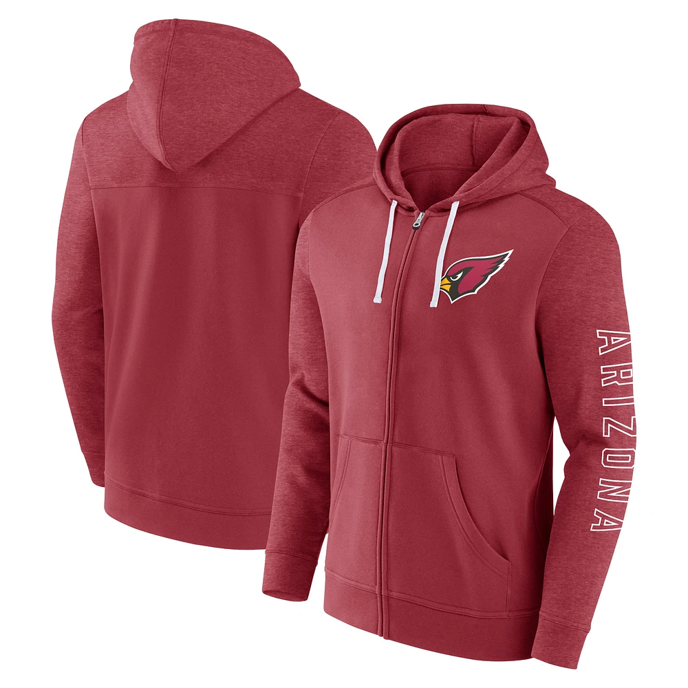 Men's Fanatics Cardinal Arizona Cardinals Offensive Lineup Hoodie Full-Zip
