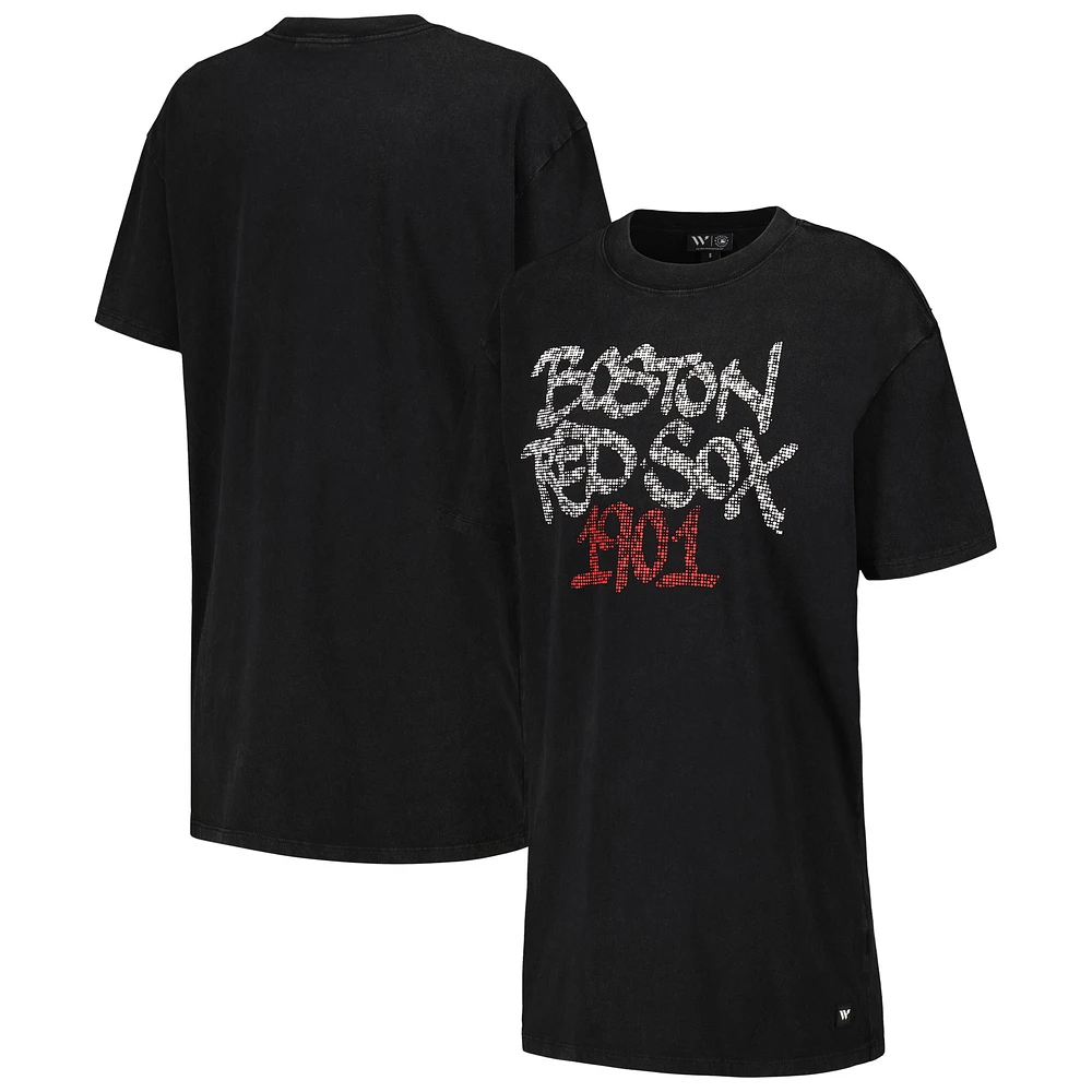 Women's The Wild Collective Black Boston Red Sox T-Shirt Dress