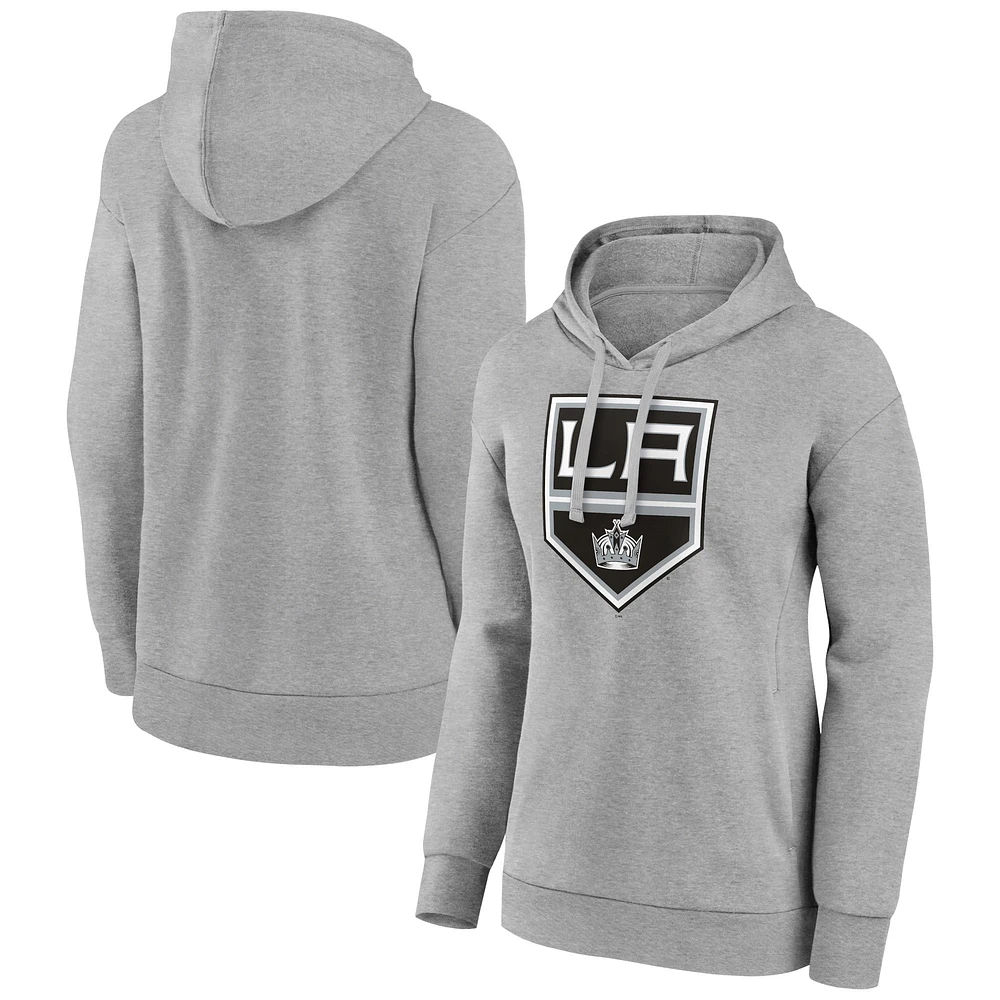 Women's Gray Los Angeles Kings Primary Logo Pullover Hoodie