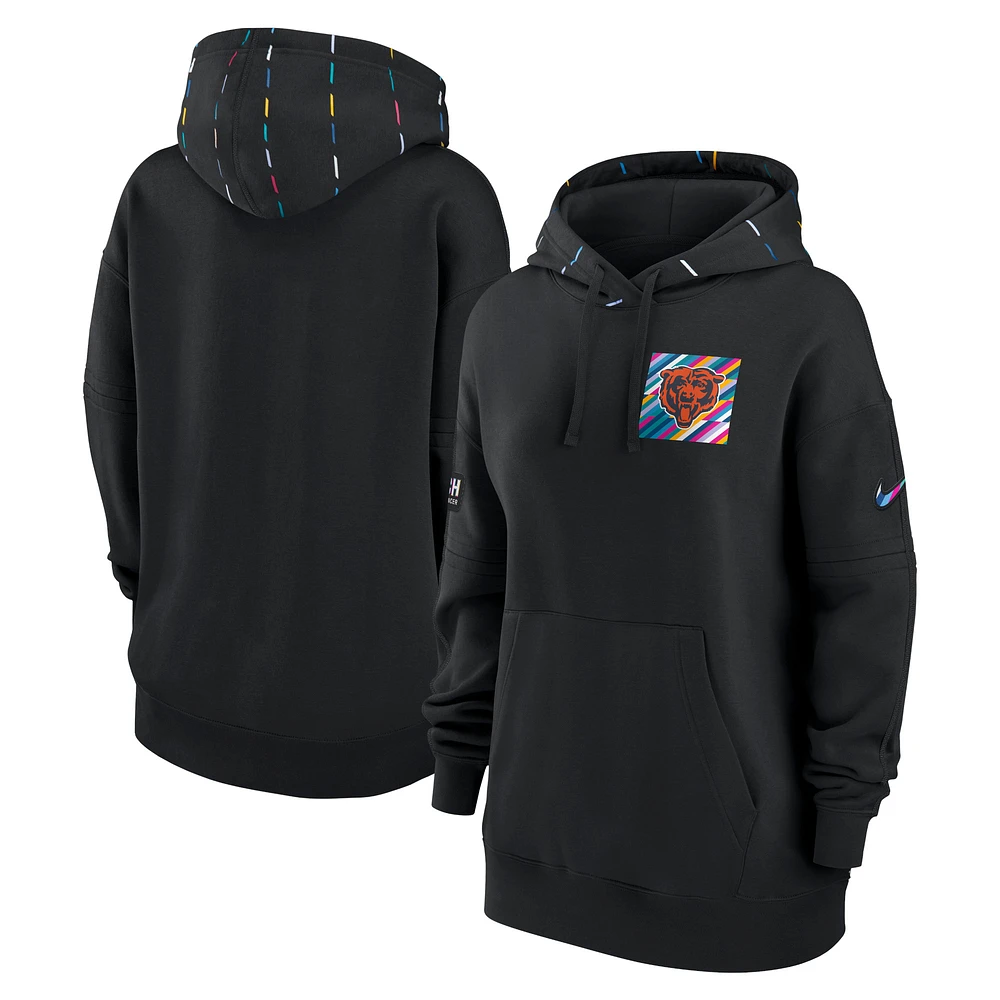 Women's Nike Black Chicago Bears 2023 NFL Crucial Catch Club Pullover Hoodie