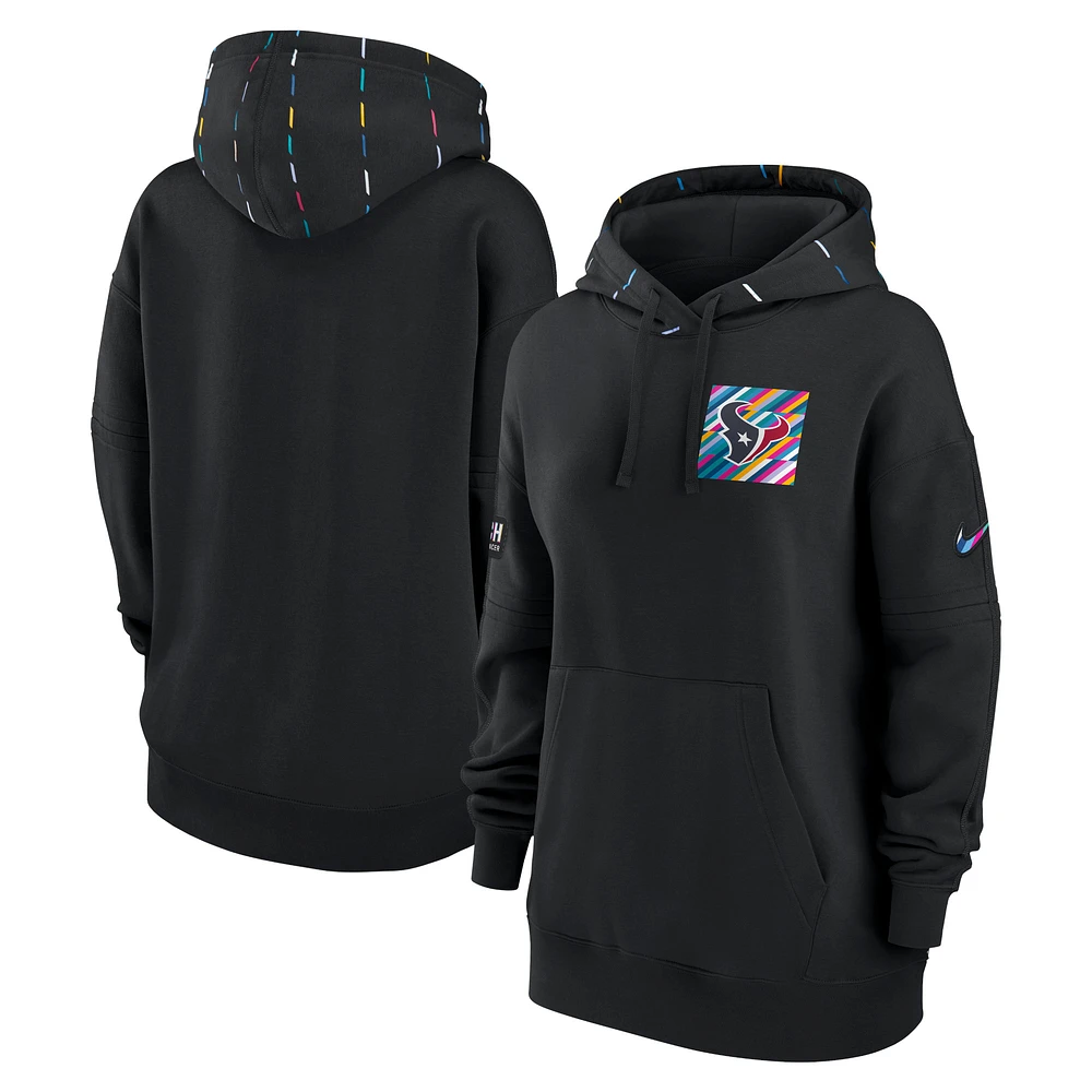 Women's Nike Black Houston Texans 2023 NFL Crucial Catch Club Pullover Hoodie