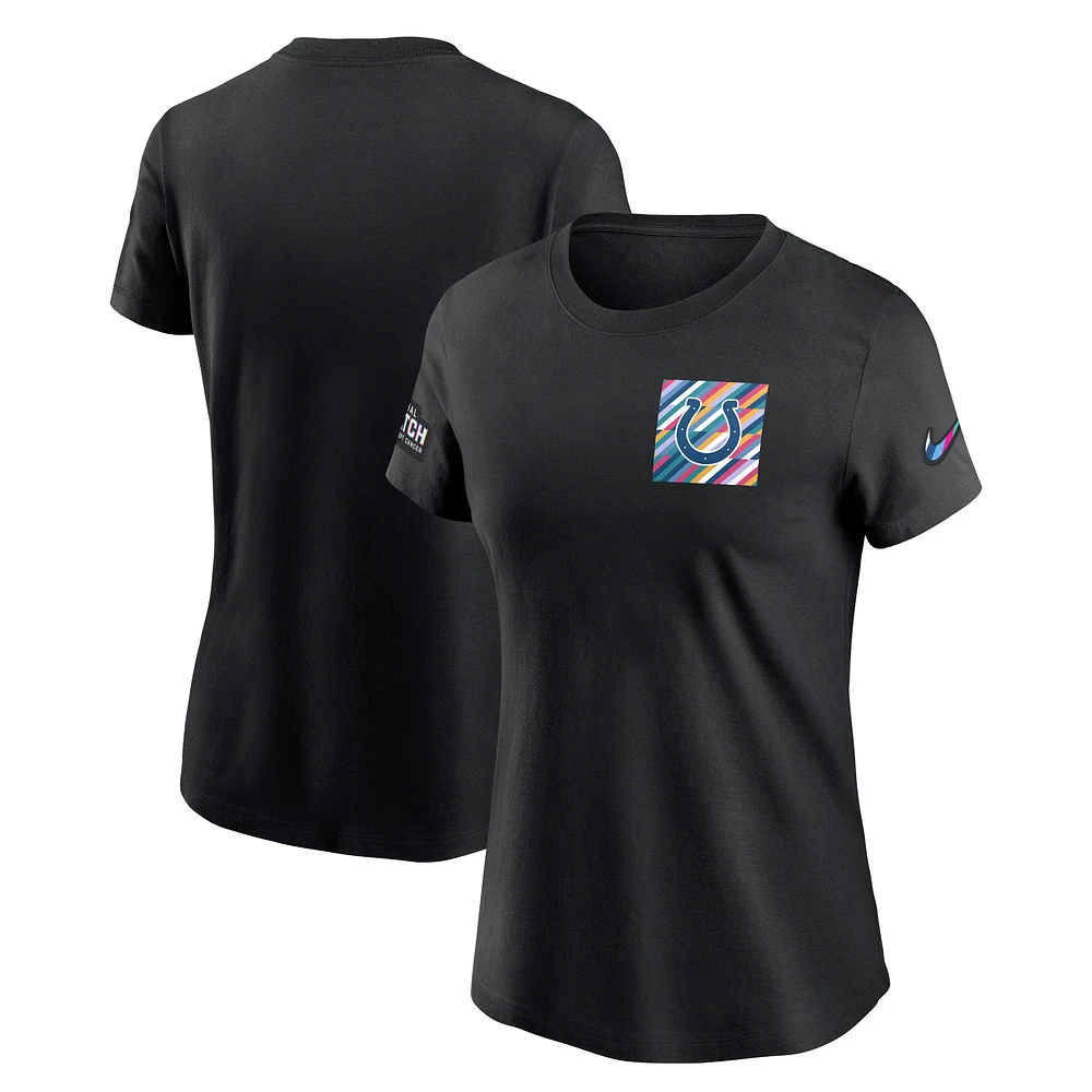 Women's Nike Black Indianapolis Colts Crucial Catch Sideline Tri-Blend T-Shirt