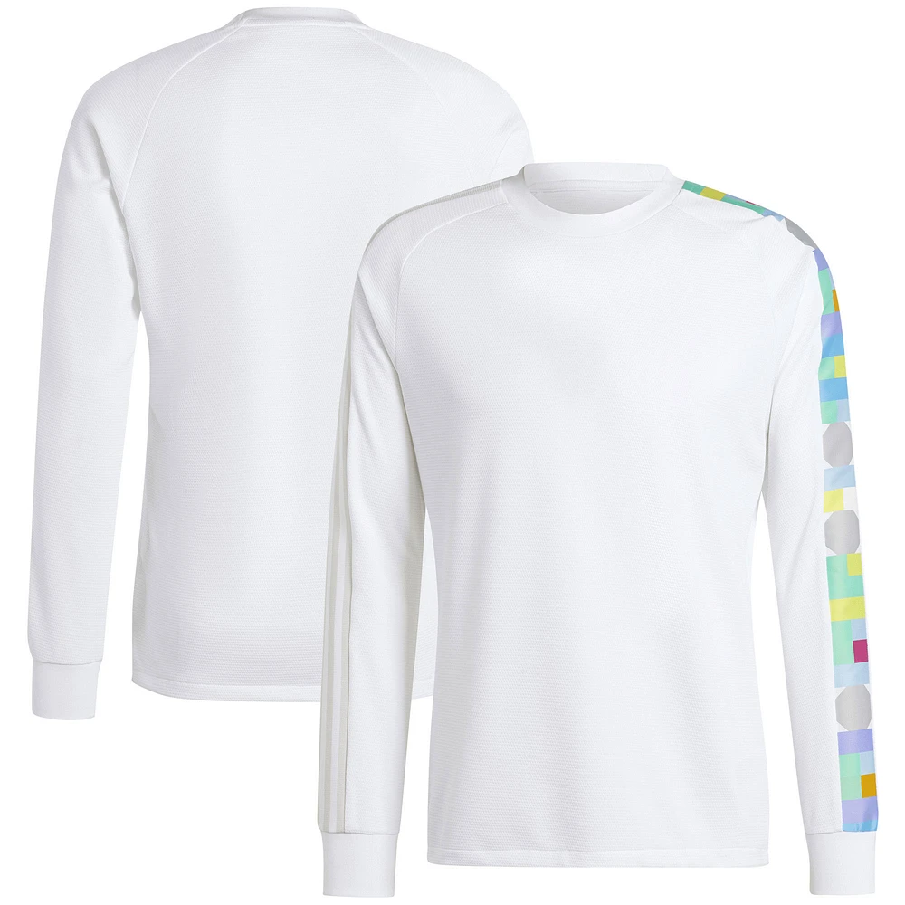 Men's adidas White Peter Saville x Manchester United Long Sleeve Jersey