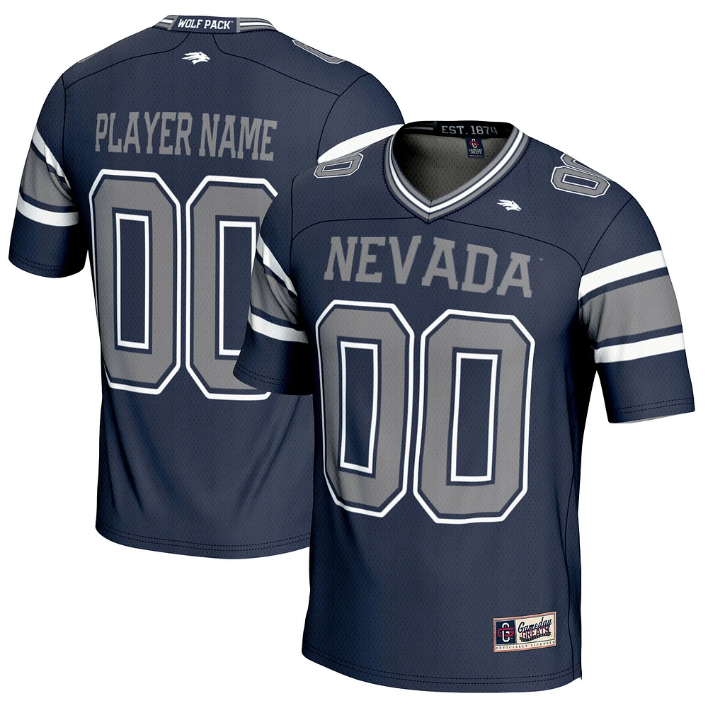 Men's GameDay Greats Navy Nevada Wolf Pack NIL Pick-A-Player Football Jersey