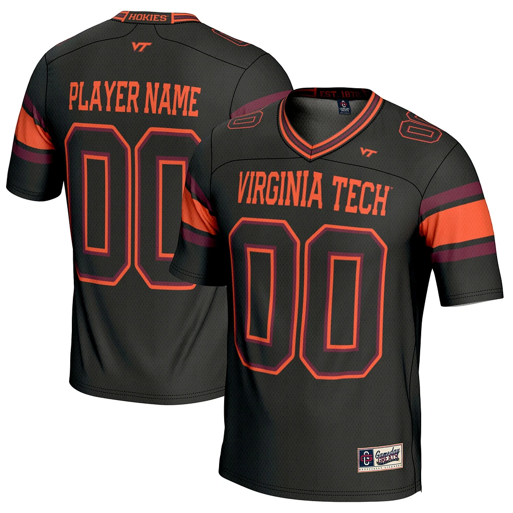 Men's GameDay Greats Black Virginia Tech Hokies NIL Pick-A-Player Football Jersey