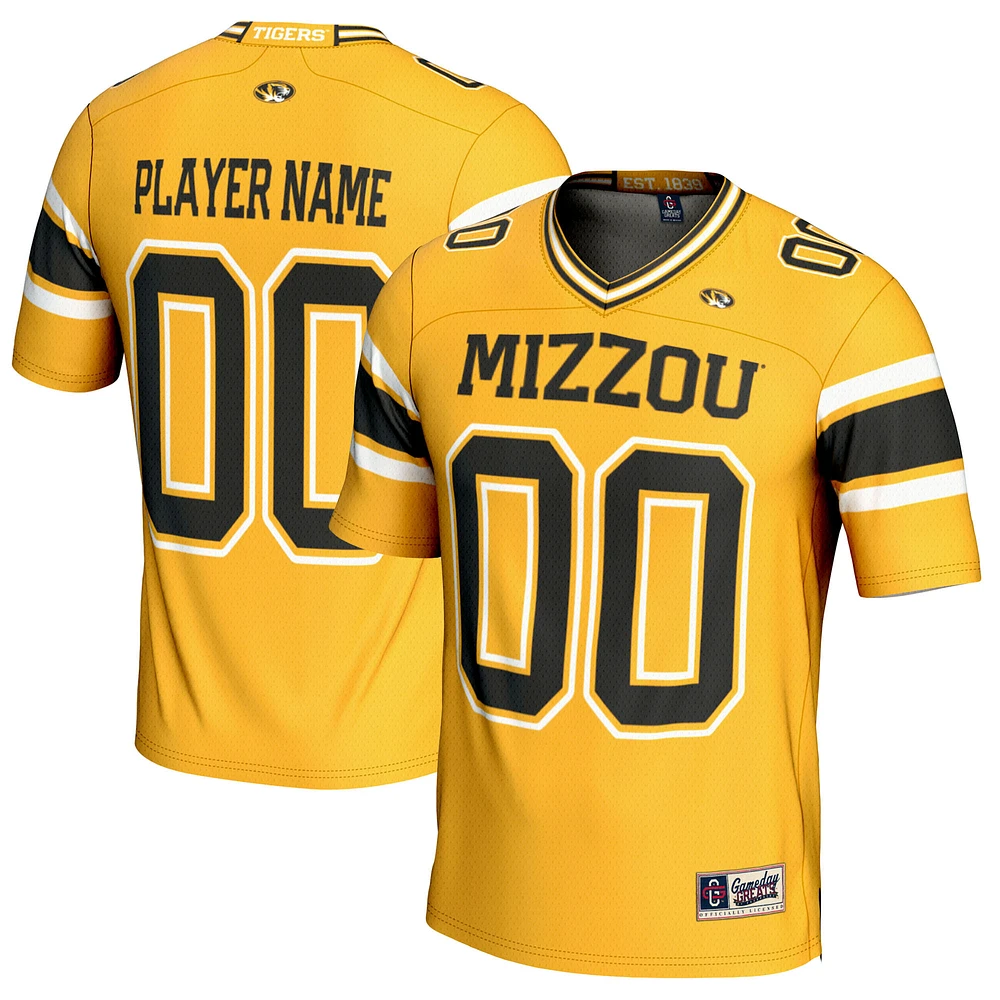 Youth GameDay Greats Gold Missouri Tigers NIL Pick-A-Player Football Jersey