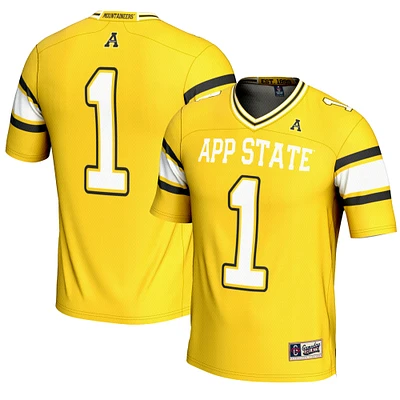 Youth GameDay Greats #1 Gold Appalachian State Mountaineers Endzone Football Jersey