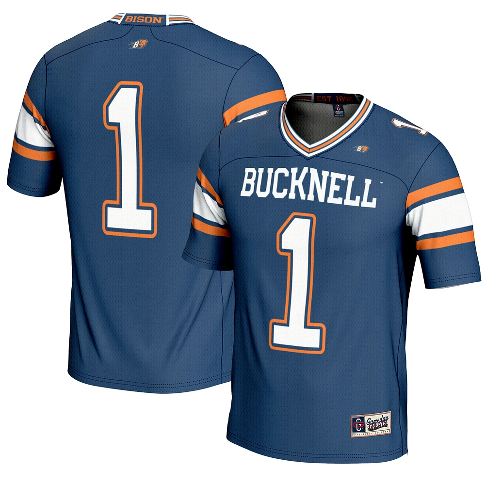 Youth GameDay Greats #1 Blue Bucknell Bison Endzone Football Jersey